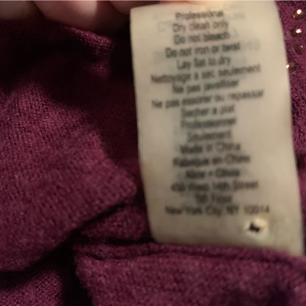 ASO Taylor Swift Alice + Olivia Cena Purple Rhinestone Sweater Eras Tour - Picture 12 of 13